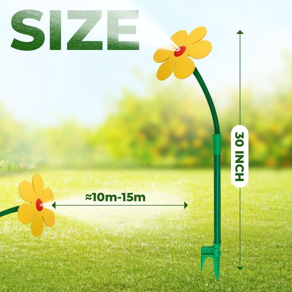 360° Rotating Daisy Lawn Sprinkler, Flower spray toy designed specifically for dogs, Crazy Dancing Flower Water Sprinklers for Yard Watering Kids & Pets Playing