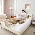 thumbnail image 4 of Manfei Flying Butterfly Full Size Sheets 4-Piece for Teens Adults,Chic Flowers Breathable Bed Sheets,Exotic Style Lightweight Sheet Sets,Microfiber Bedroom Decor, 4 of 7