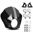 thumbnail image 1 of Krator Motorcycle Windshield, Motorcycle Fairing, Wind Deflector, Compatible with Harley Davidson Sportster Iron 883, 1200, Custom, Low, Nightster, & Street 500, 750, 35mm - 41mm Fork Tubes, Smoke, 1 of 6