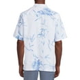 thumbnail image 3 of Cafe Luna Men's Printed Tropical Woven Shirt with Short Sleeves, 3 of 5