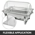 VEVOR 6 Pack Chafing Dish Cover Clear 21"x13"x17" Full Size Roll Top Chafing Dish Clear Plastic