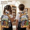 thumbnail image 3 of Xoenoiee Dachshund Skateboard Print Clear Backpack for Kids Girls Large Capacity Casual Daypack with Adjustable Padded Strap Heavy Duty Rucksack Transparent Bookbag Back to School Gifts for Teens, 3 of 7