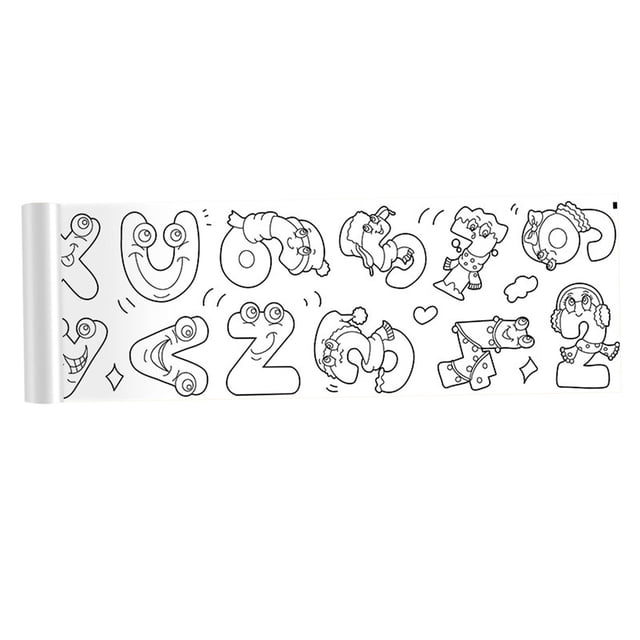 Hojas para colorear de pared de 300 cm, póster para colorear mantel para colorear, papel de relleno de Color, rollo de papel de dibujo para lápices de estilo D Macarena Rollo de papel para colorear