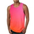 thumbnail image 4 of LODIENY Ombre Tank Tops for Men Big and Tall Athletic Fit Casual Sleeveless Tie Dye Gradient Color Print Basic Workout Tees Shirt Loose Fitness Gym T-Shirts Wine S, 4 of 7