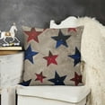 thumbnail image 2 of Pillow Covers Blue Red White Stars Decor Holiday Pillow Case Decorations Outdoor for Sofa Couch, 2 of 5