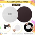 thumbnail image 3 of 25 Pieces Magnetic Painting Canvas Panels 2.5 Inch Round Magnetic Mini Canvas Panels DIY Refrigerator Decoration, 3 of 5