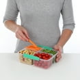 thumbnail image 4 of Sistema Quad Split To Go Food Storage Container, 7.4 Cup, Plastic, Color Received Will Vary, 4 of 5