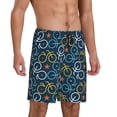 thumbnail image 2 of Sikiie Bicycle Colorful Mens Pajama Shorts, Lightweight Lounge Pant with Pockets Soft Sleep Pj Shorts for MenLarge, 2 of 6