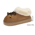 thumbnail image 6 of CHUMUD Women's Furry Snow Bootie Slippers - Fully Plush Lined with Bow Detail, Round-Toe & Thick Sole, Cozy Winter Boots Indoor Outdoor, 6 of 9