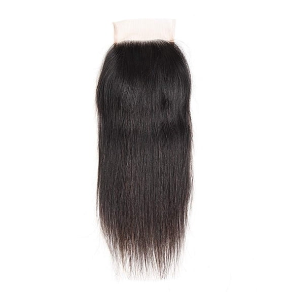 WEIF-Straight Lace Closure Human Hair 4x4 HD Lace Closure 8 Inch Unprocessed Brazilian Virgin Hair Lace Frontal Free Part Closure 100% Human Hair Extensions for Black Women Pre Plucked Natural Bla