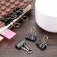 thumbnail image 3 of 120 piezas de clips para carpetas, clips para papel, tamaños variados (negro), 3 of 4