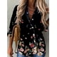 thumbnail image 1 of Camisa informal de manga larga para mujer, Top holgado que combina con todo, estampado de temperamento, 1 of 4