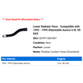 thumbnail image 2 of Lower Radiator Hose - Compatible with 1995 - 1999 Oldsmobile Aurora 4.0L V8 GAS 1996 1997 1998, 2 of 2