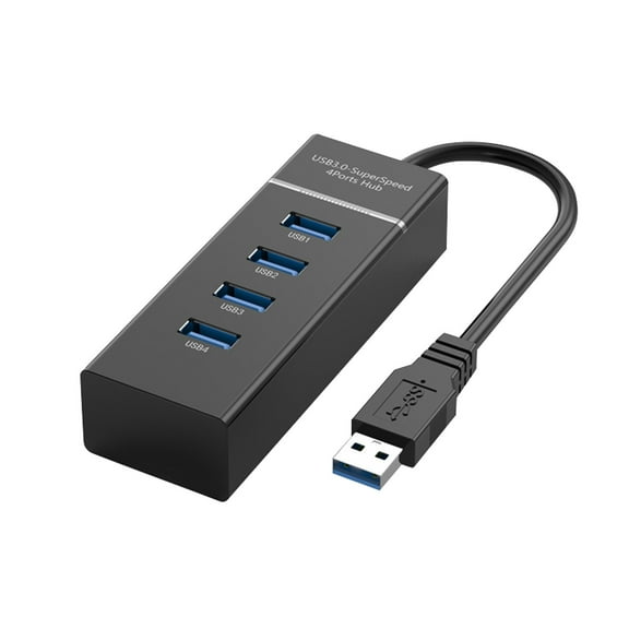 JGJJUGN 4-Port USB 3.0 Hub Splitter, Multi-USB Expansion Adapter, High-Speed USB Hub for PC & Laptop, Plug and Play USB 3.0 Splitter, 1.2m Cable, Over-Current Protection, Desktop Accessory