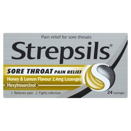 Strepsils Throat Sore Throat Pain Relief Honey And Lemon 24
