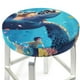 thumbnail image 3 of Balery Colorful Underwater Plant Turtle Fundas de asiento para taburete de bar redondo de tela de terciopelo ajustables que protegen de arañazos y manchas para sillas de 14 a 17 pulgadas.-13 inch, 3 of 7