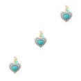 thumbnail image 3 of Langgg Keyring Keyholder DIY Small Decorative Purse Pendent Multipurpose Sweet Gift Workmanship Bag Decor Heart Keychain Light Blue 3Set, 3 of 6