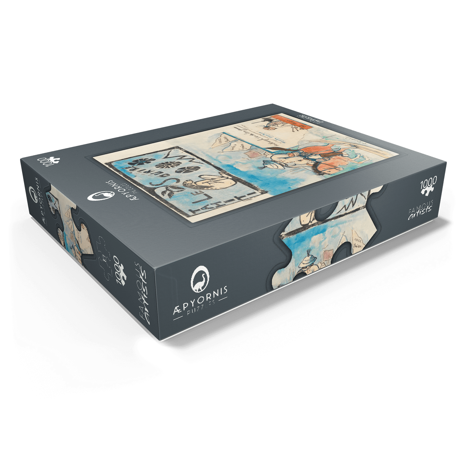MyPuzzle - Caricatures Of Gauguin And Governor Gallet With Headpiece From Le Sourire 1900 By Paul Gauguin - Premium 1000 Piece Jigsaw Puzzle for Adults