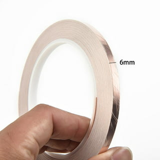 3Pcs 20 Meters Single Side Conductive Copper Foil Tape Strip Adhesive Emi  Shielding Heat Resist Tape(4Mm/5Mm/6Mm) 