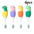thumbnail image 2 of Coofit Baby Toothbrush Dinosaur Cartoon: 4PCS Soft Toddler Toothbrush Infant Toothbrush, 2 of 10