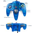 thumbnail image 4 of Luxmo Classic N64 Controller, Wired N64 Gamepad Controllers with Upgraded Joystick for N64 Video Game Console N64 system, 4 of 8
