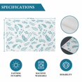thumbnail image 6 of Teal Leaves Placemats Set of 6, Summer Plants Flowers Vintage Pastoral Placemats for Dining Table, Place Mats for Kitchen Tabletop, Waterproof Wipeable Dining Table Mats Set, 6 of 9