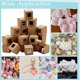 thumbnail image 5 of Mini cajas de regalo de 2 pulgadas con ventana, 40 unidades, cuadradas, plegables, para chocolate, galletas, dulces, jabón casero pequeño., 5 of 9