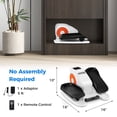 thumbnail image 3 of Gymax Under Desk Elliptical Machine w/ Display Monitor Remote Control for Home Office White, 3 of 10
