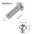 thumbnail image 2 of Unique Bargains Vis de Machine de Sécurité Torx M8x25mm Acier Inoxydable 304 Lot de 20, 2 of 5
