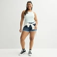thumbnail image 4 of Juniors' Plus Size SO® Low Rise Midi Fray Hem Jean Shorts Color: Light Size: 18, 4 of 4