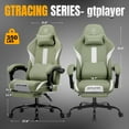 thumbnail image 4 of GTPLAYER Ace ProMotion Fabric Gaming Chair with Footrest, Green, 4 of 10