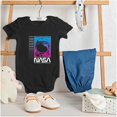 thumbnail image 3 of Vaporwave NASA Worm Logo Astronaut Romper Boys or Girls Infant Baby Brisco Brands 12M, 3 of 6