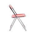 thumbnail image 6 of DeeHome RED RUBY Clear Transparent Folding Chair Chair Pc Plastic Living Room Seat ZDY-hong-4, 6 of 9
