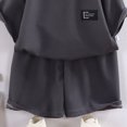thumbnail image 5 of Gibobby Toddler Kids Baby Boy Summer Clothes Sets 18 24 Months 2T 3T 4T 5T 6T 7T 8T 9T 10T Waffle Short Sleeve Tops Shorts Little Kids Outfits,Grey,2-3 Years, 5 of 6
