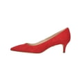 thumbnail image 3 of SAM EDELMAN Womens Red Cushioned Dori Pointed Toe Kitten Heel Slip On Leather Pumps 7 M, 3 of 3