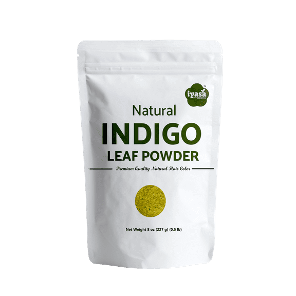 Iyasa Holistics Indigo Powder,Indigofera tinctoria, 8 oz/226 gm, Natural Hair Dye Color Henna Application