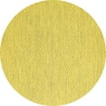 thumbnail image 1 of Ahgly Company Machine Washable Indoor Round Abstract Yellow Contemporary Area Rugs, 4' Round, 1 of 4