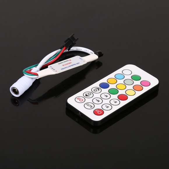 LYUMO IR LED Controller,Mini 21 Keys IR Wireless Remote Controller For WS2811 WS2812B LED Strip Lights DC 5-24V, IR LED Controllers
