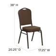 thumbnail image 6 of Flash Furniture HERCULES Series Crown Back Stacking Banquet Chair in Brown Patterned Fabric - Copper Vein Frame, 6 of 14