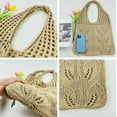 thumbnail image 2 of Kukuzhu Crochet Beach Tote Bag for Women Aesthetic Mesh Tote Bag Summer Hobo Bag Hollow Shoulder Handbags Knit Bag, 2 of 6