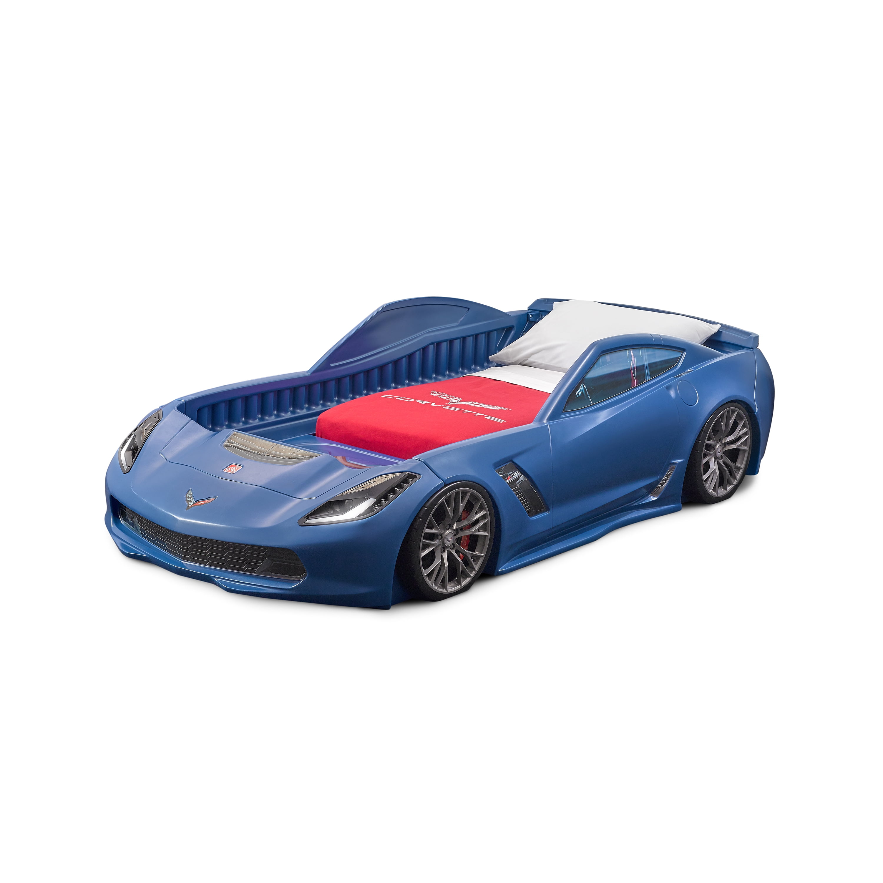 Step2 Corvette Z06 Convertible Toddler To Twin Bed Blue Com