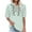 Green, variant on GERsome Womens Short Sleeve Cotton Linen Shirt Blouse Loose Fit Casual V-Neck Basic Tunic Tee Shirts Tops Blouse