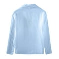 thumbnail image 4 of Men's Casual Fashion Jacket, Solid Color Long Sleeve Design with Pockets for Everyday Wear and Urban Style,Light Blue,L, 4 of 6