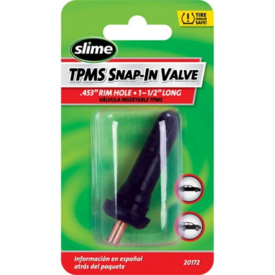 (2 pack) Slime Snap-in Rubber TPMS Tire Valve Stem - .453" Rim Hole - 1-1/2" Long, 1 Each - 20172w