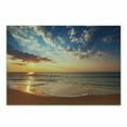 thumbnail image 1 of Ocean Cutting Board, Cloudscape over the Sea Honeymoon Travel Destination Sunrise Panoramic Shot, Decorative Tempered Glass Cutting and Serving Board, Small Size, Blue Yellow Brown, by Ambesonne, 1 of 1
