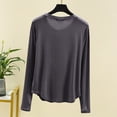 thumbnail image 4 of Estbridge Haut de Pyjama en Modal pour Femmes Manches Longues Décontracté - Doux Confortable Mode Hiver Printemps Automne Quotidien Loungewear, 4 of 4