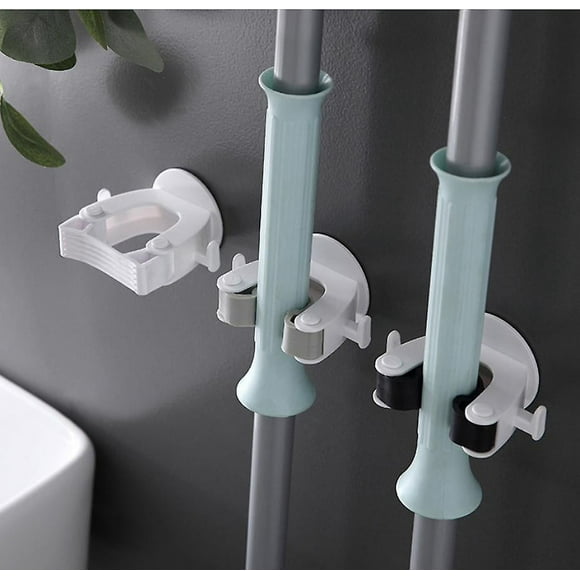 nipocaio Broom Holder, Sturdy Broom Holder Wall Mount, Broom Gripper Holds Self Adhesive No Drilling Super Anti-slip, Broom And Dustpan Hanger For Home, Kitch