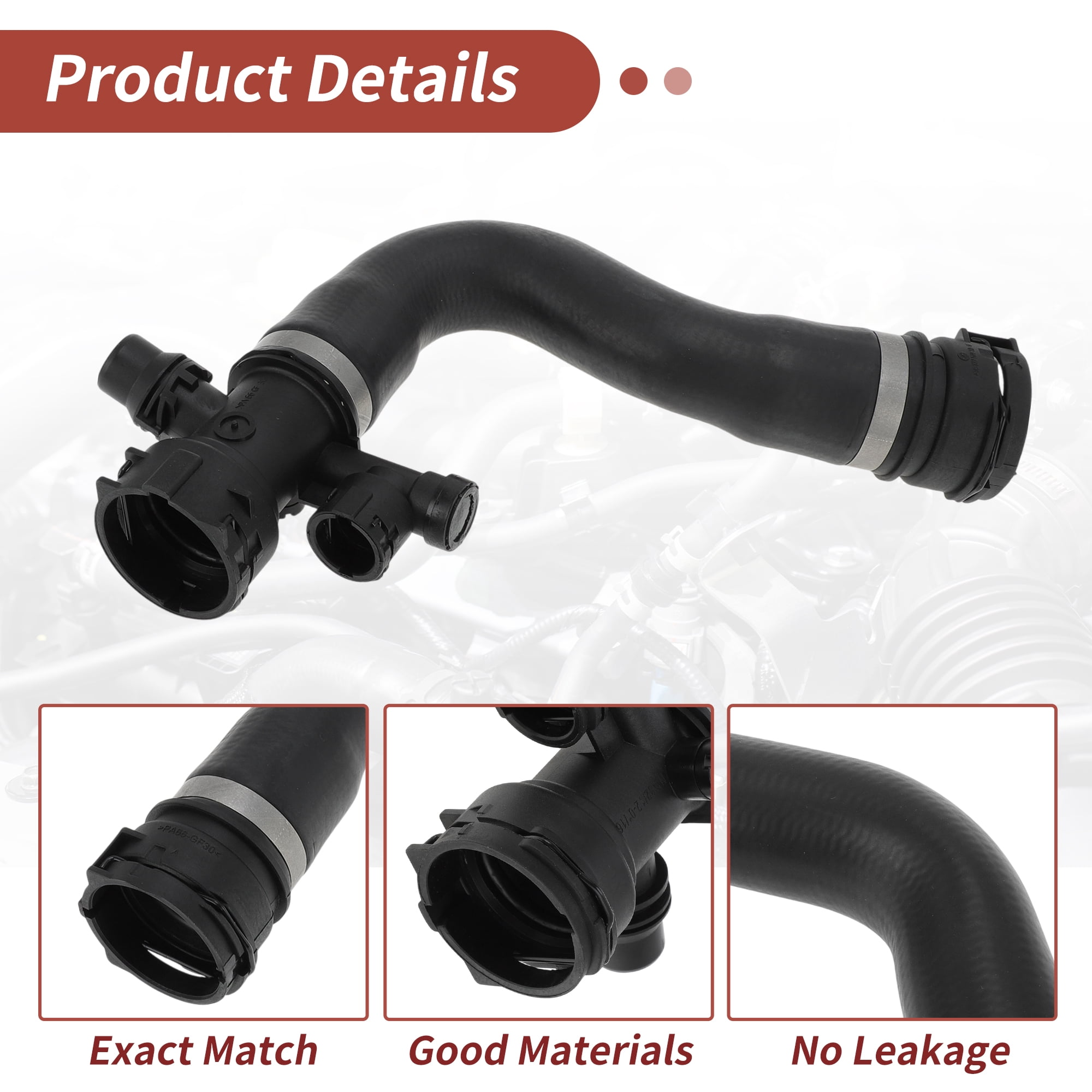Unique Bargains HVAC Engine Upper Radiator Coolant Water Hose for BMW X3 2.5L 3.0L 2007-2010 No.11706335038 Heater Hose Radiator Hose