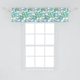 thumbnail image 2 of Ambesonne Leaves Window Valance, Ornate Nature Illustration, 54" X 12", Green Blue White, 2 of 3