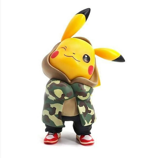 Pokemon Kawaii Camouflage Pikachu Action Figure Anime Cosplay Pocket  Monsters Model Surprise Toys 